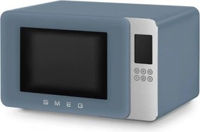 Cuptor cu microunde cu gratar 4in1 SMEG Collezione MOC01SBMEU, 1900 W, 29 l, 18 programe, Inchidere lenta, Semnal sonor, Ecran LCD, Albastru