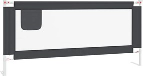 vidaXL Balustradă de protecție pat copii, gri închis, 200x25 cm textil