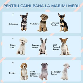 PawHut Cușcă pentru Câini din PP Impermeabil cu Acoperiș Inclinat și Ușă de Intrare, 65x75.7x63 cm, Gri | Aosom Romania