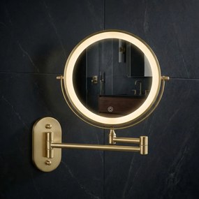 Oglinda LED Glow auriu periat