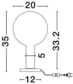 Veioza, Lampa de masa LED stil modern NOSTOS auriu