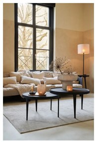 Măsuțe de cafea negre 2 buc. rotunde ø 75 cm Tobias – Light &amp; Living