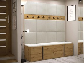 Mobilier Hol Timothy V (Stejar artisan + Stejar artisan + Negru) (Manila 02). 1059934