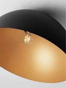 Lustra aplicata design decorativ GEA negru/auriu D-50cm