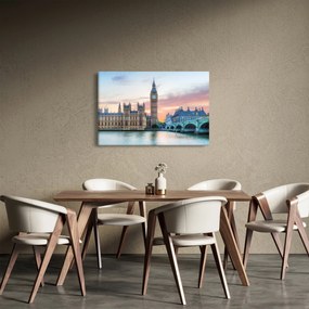 Tablou - Londra în culori pastelate (90x60 cm)