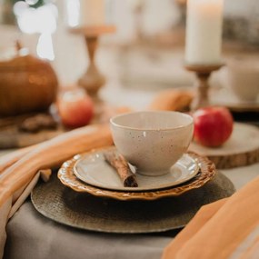 Farfurie de desert Gardena din ceramica crem 20 cm