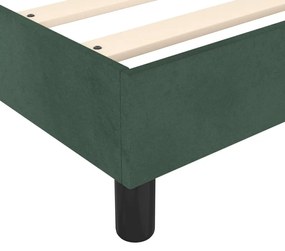 Cadru de pat box spring, verde inchis, 90x200 cm, catifea Verde inchis, 35 cm, 90 x 200 cm