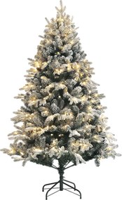 HOMCOM Brad de Crăciun Artificial cu 200 luminițe LED, 793 Ramuri, Crengi Pliabile și Bază Pliabilă, Ø116x180 cm, Verde | Aosom Romania