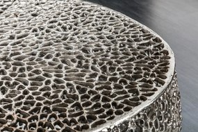 Masuta cu aspect deosebit Leaf 80cm, argintiu