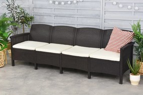 Canapea cu patru locuri, din tehnorattan  Venezia 4 Maro Bica