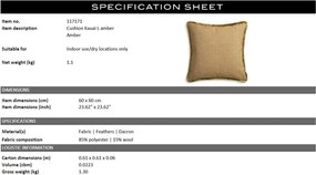 Perna design lux Kauai ambra L 60x60cm