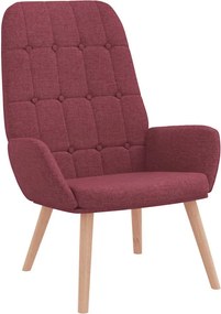 vidaXL Scaun de relaxare, roșu vin, material textil