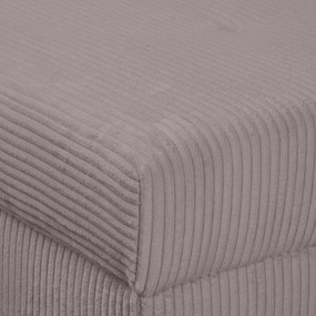 Colțar gri cu tapițerie din catifea reiată (cu colț pe partea dreaptă) Ariella – Ropez