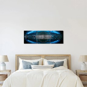 Tablou cu stadion de fotbal (cu ceas) (90x30 cm)