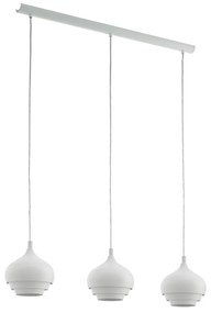 Eglo 97213 - Lustră pe cablu CAMBORNE 3xE27/60W/230V alb