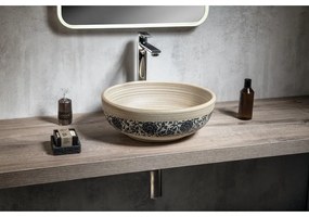 Chiuvetă bej rotundă din ceramică ø 41 cm Priori – Sapho
