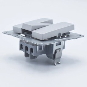 Intrerupator triplu, 10A, IP20, Argintiu, Panasonic Arkedia Slim/Karre Plus