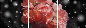 Tabloucu floare roz (cu ceas) (90x30 cm)