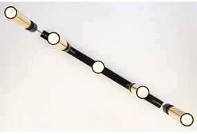 Lustră pe cablu Jupiter 2012 ALAS 5xGU10/10W/230V negru/auriu