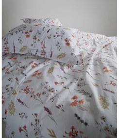 Lenjerie de pat albă din bumbac ranforcé pentru pat dublu, extinsă 240x220 cm Floral Dance Autumn – Mila Home Luxury
