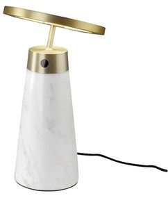 Veioza, Lampa de masa design LUX LED dimabil Calacatta marble white