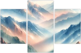 Tablou - Acuarelă munți (90x60 cm)