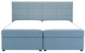 Pat matrimonial Boxspring 180 cm Revenant (albastru) (cu somieră și saltea) (cu sp. depozitare). 1098562