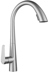 Baterie de bucătărie REA Ross BRUSH NICKEL INOX
