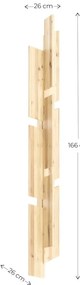 Cuier de perete în culoare naturală din lemn de pin 26 cm Keeper – Karup Design