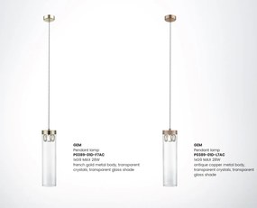 Pendul design modern 11cm GEM auriu