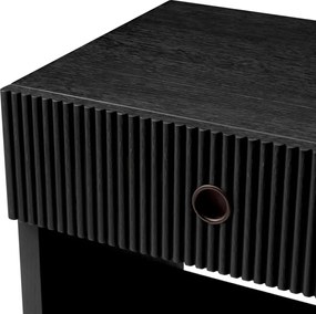 Noptiera design LUX, Furnir de stejar gri carbune, Dimitrios