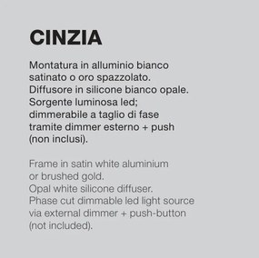 Lustra LED design modern Cinzia S auriu sau alb