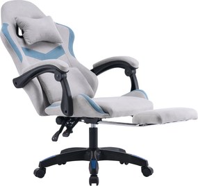Scaun de birou/gaming, gri/albastru, ZODIA