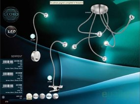 Veioza, lampa de masa cu clip, flexibila, LED Serpent 24109K GL