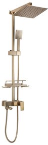 REA-P7050 - Set de duș JACK cu baterie, finisaj auriu periat