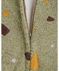 Fotoliu puf pentru copii verde cu tapițerie din țesătură bouclé/cu tapițerie din chenille Terrazzo Chair – Wigiwama