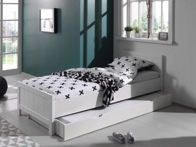Set Mobilier Cameră Copii ERIK: Pat 90x200 cm și Sertar Pat, Alb – Vipack