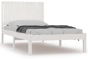 3104404 vidaXL Cadru de pat, alb, 100x200 cm, lemn masiv de pin