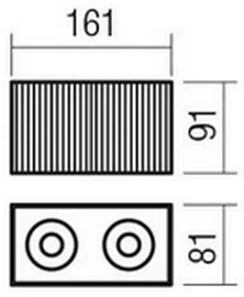 Redo 01-3412 - Spot DELPHI 2xGU10/7W/230V 16,1x8,1 cm negru