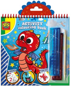 Carte de colorat cu activitati metalice 3 in 1