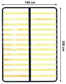 Lamele în ramă fixă, 140x200, SOMIERA METALICA 7867