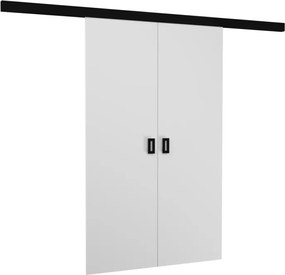 Usa glisanta dubla, Toppo, ADRK Furniture (Latime: 126 cm, Culoare: Alb /Negru)