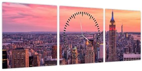 Tablou - New York (cu ceas) (90x30 cm)