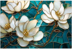 Tablou - Vitraliu cu magnolie (90x60 cm)