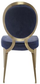 Scaun tapitat Cassari bleumarin/gold – H89 cm