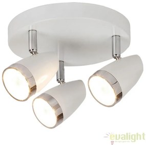 Lustra aplicata design modern alb 3 spoturi LED Karen 6668 RX