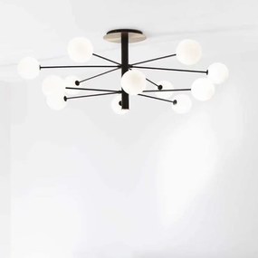 Lustra moderna cu 12 surse de lumina COSMOPOLITAN PL12 NERO OTTONE