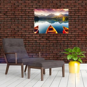 Tablou - Lac cu bărci (70x50 cm)