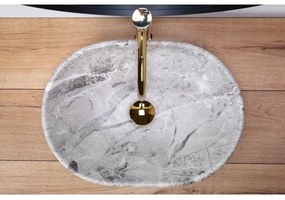 REA-U9888  - Lavoar LARA pentru blat 35x48,5 cm ceramică/imitație de piatră