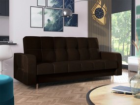 Canapea extensibilă Solvetana (maro închis) (cu sp. depozitare). Promo -17%. 1105626
